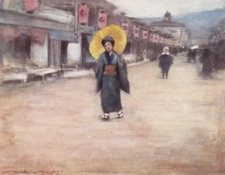 Eine Straße in Kioto